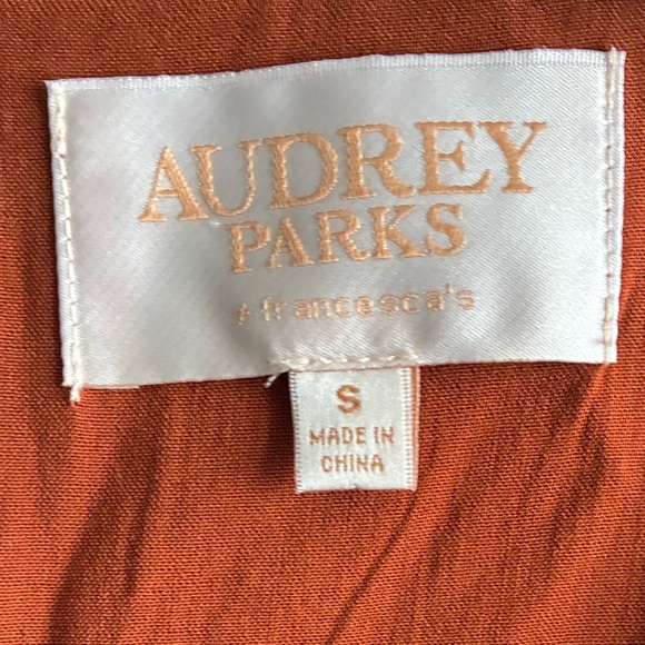 Francesca’s Paulette Corduroy Long Sleeve Rust Orange Mini Dress S - Picture 12 of 16